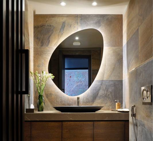 Irregular Mirror With Led Lights, Defogging Mirrors, Backlit Lighted Mirror, Led Bathroom Mirror, Illuminated Vanity Mirror, Full length Floor Mirror, Bedroom mirror